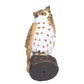 Owl Decor Statue Resin Fake Owl Sculpture for Home,Living Room Owl Outdoor Garden Decoration (Brown)