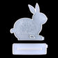 Rabbit logo mold, epoxy resin table mold, silicone desktop decoration mold, desktop ornament decoration mold