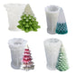 3D Christmas Candle Molds - 4-Pack Reusable Christmas Tree Silicone Molds for Candle Making, Resin Casting, Jesmonite, Plaster