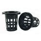4PCS Garden Net Cup Pots Plastic Hydroponics Net Pot Bucket Basket for Hydroponics Supplies ( Black )