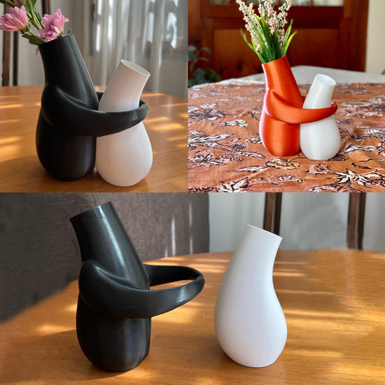 3D printedHugging Vases, decorative vase, suitable for office and home desktop flower pots, a gift for illustration enthusiasts, Valentine&