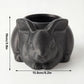 3D printed animal flower pots suitable for home and garden. Gray rabbit single piece.
