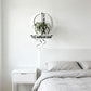 3D-printed circular hanging plant pot, white