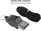 100 Pack Pea-less Plastic Whistles with Lanyards, Loud Crisp Sound Sports Whistle for Coaches, Referees & Officials, Durable Lightweight Outdoor Training Equipment