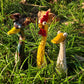 Outdoor Garden Deco Goose Resin Animal Statues, Fun Lawn Ornaments for Farmhouse or Microlandscape Design, Weatherproof & Durable