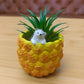 Cute Hedgehog Pineapple Resin Planter - Mini Succulent Pot, Desktop Decor, Garden Ornament, Unique Gift for Plant Lovers (Pineapple)