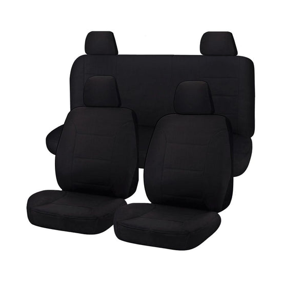 Seat Covers for NISSAN NAVARA D40 01/2006 - 02/2015 DUAL CAB UTILITY FR BLACK CHALLENGER