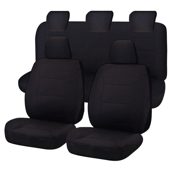 Seat Covers for FORD RANGER PX SERIES 10/2011 - 2015 DUAL CAB FRONT FR BLACK CHALLENGER