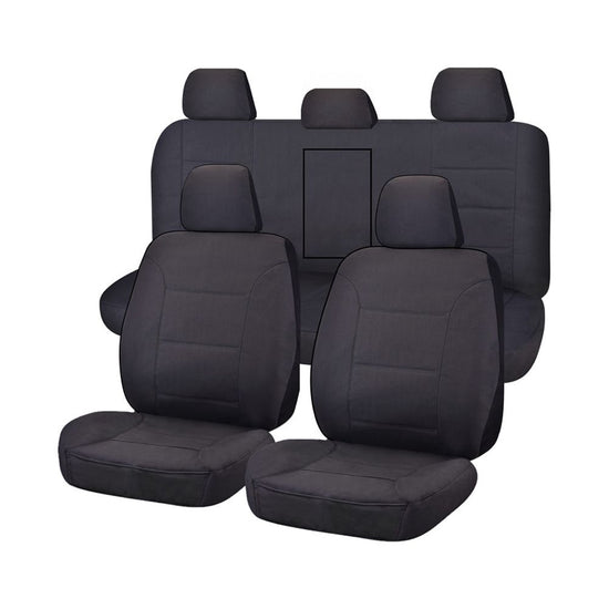 Seat Covers for MITSUBISHI TRITON FR MQ SERIES 01/2015 - ON DUAL CAB UTILITY FR CHARCOAL CHALLENGER