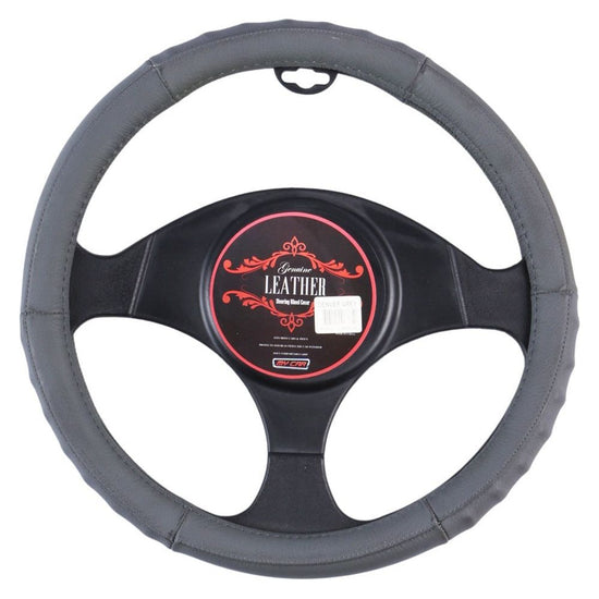 Denver Steering Wheel Cover - Grey [Leather]