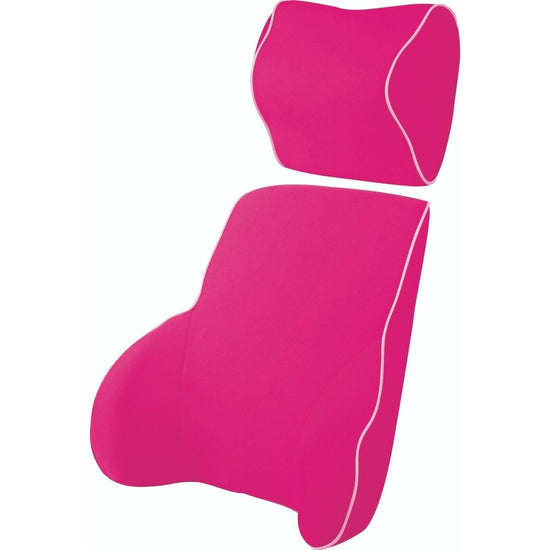 Memory Foam Lumbar & Neck Cushion Pink