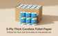 Coreless Toilet Paper, 18 Rolls Per Carton