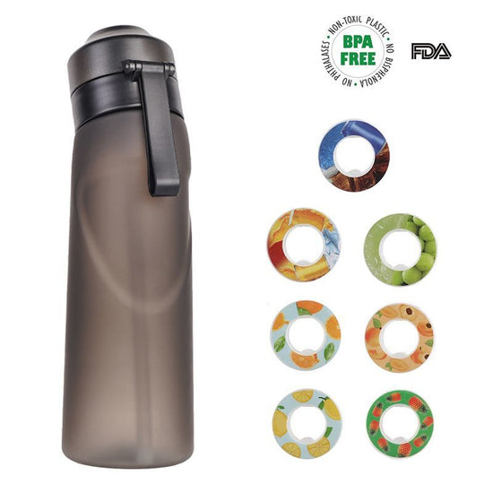0 Sugar 0 Calorie Scented Water Bottle Matte Black 7 Rings