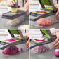 16-in-1 Vegetable Chopper (11 Blades+Spoon-shaped Tool)