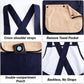 2-Pack Black Waterproof Aprons with Detachable Hand Towels