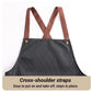 2-Pack Navy-Blue Waterproof Aprons with Detachable Hand Towels