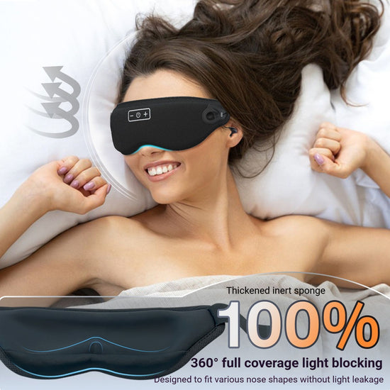 3D Bluetooth Sleep Eye Mask Black