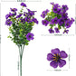 7 Heads 35 Mesh Eucalyptus Violet White 21 Bunches