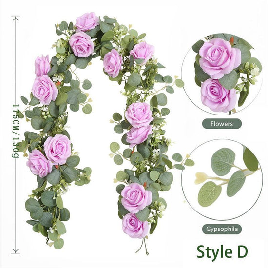 Artificial Eucalyptus Vine purple