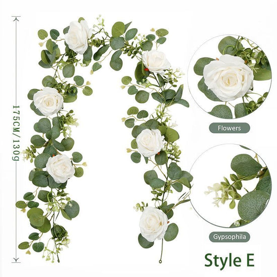 Artificial Eucalyptus Vine white