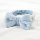 Autumn/Winter Plush Bow Headband Gray