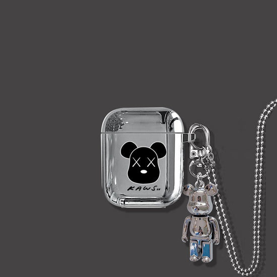 Bear AirPods 1 2 Case+Keyring+Necklace