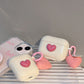 Beige shell + smiling heart pendant AirPods 3