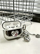 Black Framed Heart Plated Case + 3 Heart Pendants AirPods 3