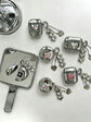 Black Framed Heart Plated Case + 3 Heart Pendants AirPods Pro
