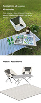 Black Ground Mat Version-Ground Mat+Folding Table+2 Moon Chairs
