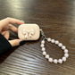 Black Mini [Beige Shell] + Pearl Bracelet AirPods 2