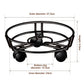 Black Round Movable Plant Caddy with Wheels