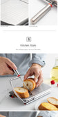 A stainless steel cheese slicer with scales-With scale