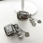 Electroplated solid color shell + 3 heart pendants AirPods Pro