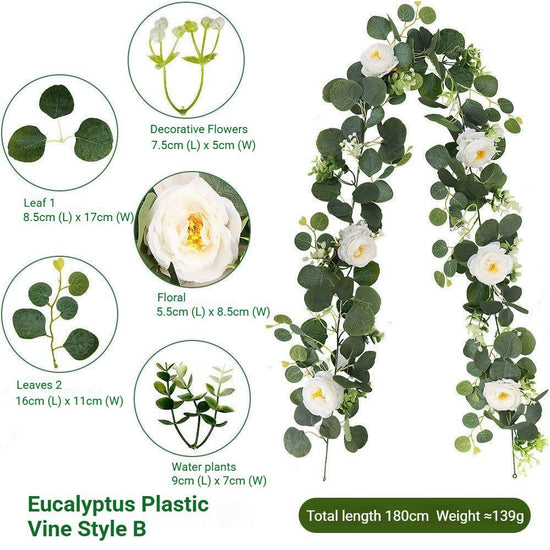 Eucalyptus with Flowers - 60 Heads