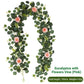 Eucalyptus with Flowers - 72 Heads-pink