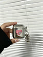 Floral Electroplated Case + 3 Heart Charms AirPods Pro