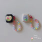 Floral patches+off-white base shell+colorful bracelet Apple AirPods 3