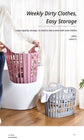 Fold the dirty clothes basket-small blue