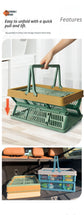 Folding picnic basket-Brown with Beige