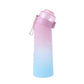 Gradient of pink and blue 0 Sugar 0 Calorie Scented Water Bottle