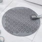 Gray Round Non-Slip Massage Bath Mat 30×30cm