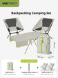 Green 4-Piece Set-Bag+Aluminum Table Frame+2 Moon Chairs