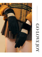 Ladies Winter Warm Cashmere Gloves DY36 Dark Tea Camel