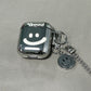 Laser Engraved HAPPY Bear Electroplated + Ring Apple AirPods 3