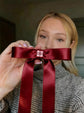 Magnetic Bow Hair Claw Clip Brown