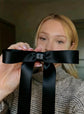 Magnetic Bow Hair Claw Clip Pink