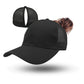 Magnetic Ponytail Cap Black