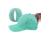 Magnetic Ponytail Cap Cotton Mesh White
