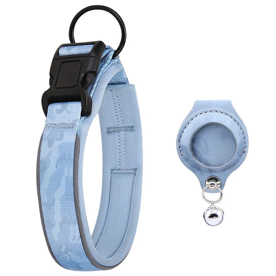Pet positioning collar-Camo Blue 1Pair1-M-without locator